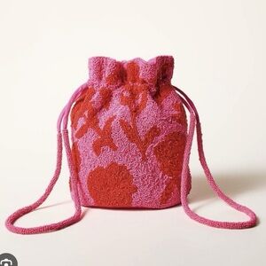 kate spade NWT Pink Red Beaded Mini Bag SOLD OUT purse clutch satin target colla